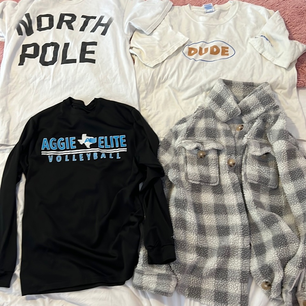 kids medium and large shirts - porch pick up available